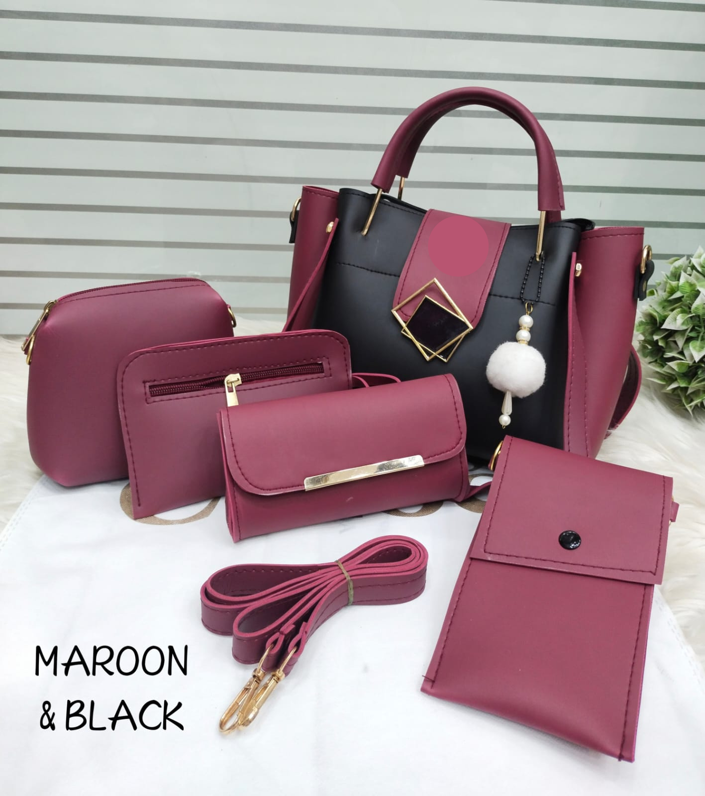 5pc Women Fashion Hand Bag Set