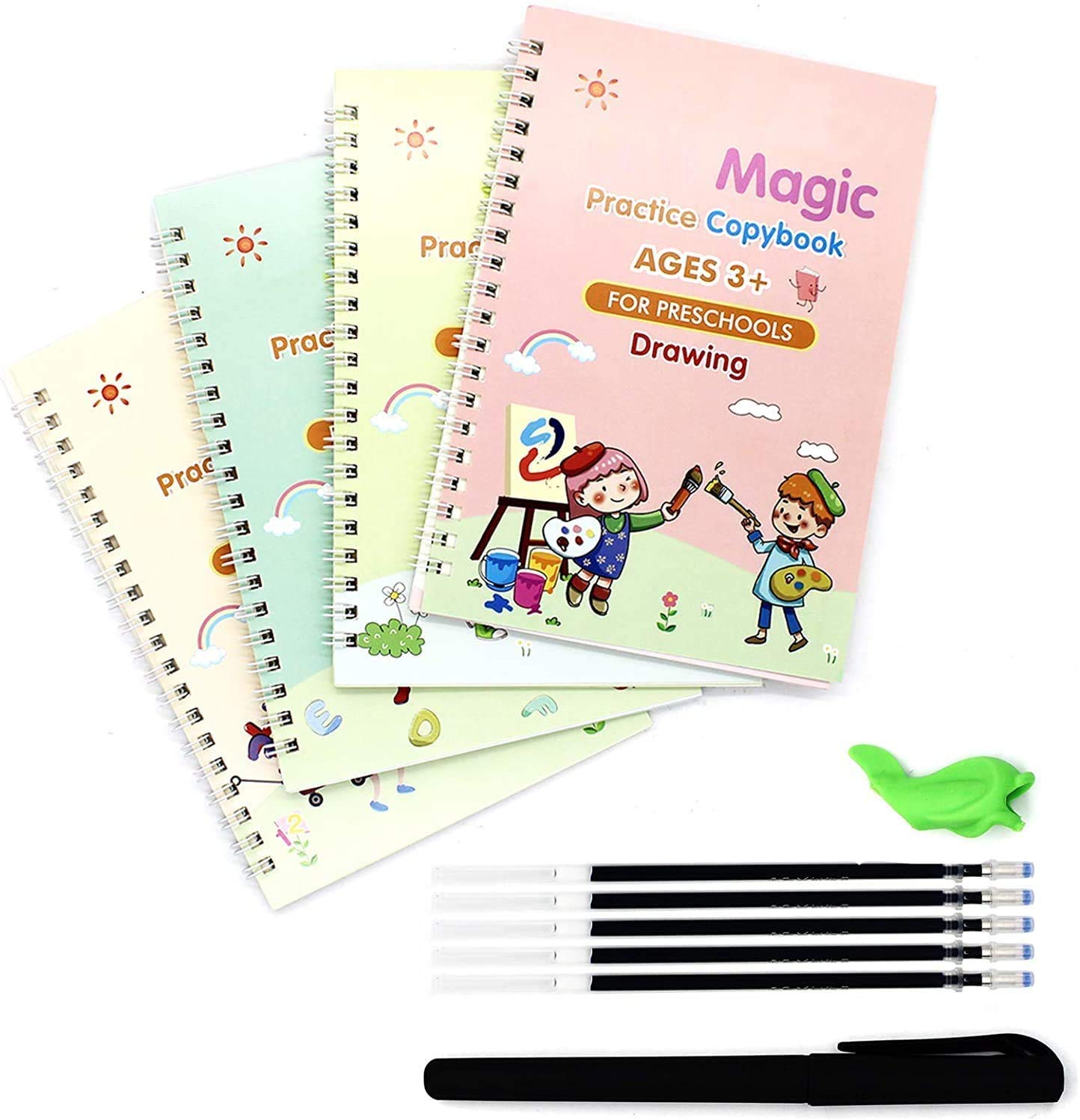 LCD Writing Tablet + 4 Magic Books +  12 Magic Pens